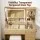 Artiss LED Vanity Desk Set: Hollywood Mirror, 5 Drawers, Charging Station, Wood, 104cm x 43cm x 140cm, Padded Stool