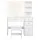 Artiss LED Vanity Desk Set: White Dressing Table w/ Hollywood Mirror, 5 Drawers, Glass Top, Charging Station, Stool