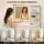 Artiss LED Vanity Desk Set: White Dressing Table w/ Hollywood Mirror, 5 Drawers, Glass Top, Charging Station, Stool