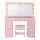 Artiss Dressing Table Set 120cm with LED Hollywood Mirror, 11 Drawers, Charging Station and Stool Pink