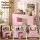Artiss Dressing Table Set 120cm with LED Hollywood Mirror, 11 Drawers, Charging Station and Stool Pink