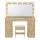 Artiss Dressing Table Vanity Desk Set - 120cm Wood with LED Mirror, 11 Drawers, Stool, Charging Station & Glass Top