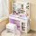 Artiss White Vanity Desk Set with 10 LED Bulbs, Adjustable RGB Lighting, USB Charging, and Storage Drawers - 90x40x142cm