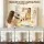 Artiss White Vanity Desk Set with 10 LED Bulbs, Adjustable RGB Lighting, USB Charging, and Storage Drawers - 90x40x142cm