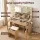 Artiss Wooden LED Dressing Table Vanity Desk Set with RGB Hollywood Mirror USB Ports 2 AC Outlets and Stool