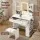 Artiss LED Vanity Dressing Table with Hollywood Mirror 3 Colour Lights Built in Charging Station White