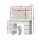 Artiss LED Dressing Table Vanity Set, White, 12 Bulbs, 7 Drawers, PU Leather Stool, 118x39x143cm, Adjustable Lighting