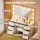 Artiss LED Dressing Table Vanity Set, White, 12 Bulbs, 7 Drawers, PU Leather Stool, 118x39x143cm, Adjustable Lighting