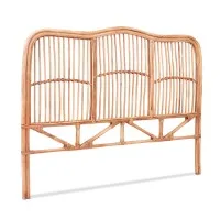 Artiss NERO Double Bedhead - Rattan Pine, Rustic Boho Style, No Installation, Sturdy Frame, Easy Maintenance