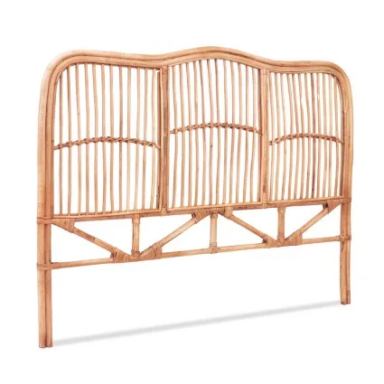 Artiss NERO Double Bedhead - Rattan Pine, Rustic Boho Style, No Installation, Sturdy Frame, Easy Maintenance