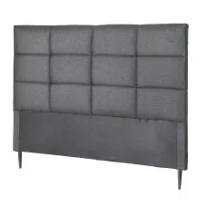 Artiss Charcoal Linen Double Bed Headboard 137cm Grid Tufted 8cm High Density Foam Comfortable Support
