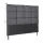 Artiss Charcoal Linen Double Bed Headboard 137cm Grid Tufted 8cm High Density Foam Comfortable Support