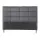 Artiss Charcoal Linen Double Bed Headboard 137cm Grid Tufted 8cm High Density Foam Comfortable Support