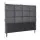 Artiss Queen Bed Headboard Linen Fabric Charcoal Grid Tufted 8cm High Density Foam Steel Legs 153x120cm