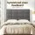 Artiss Queen Bed Headboard Linen Fabric Charcoal Grid Tufted 8cm High Density Foam Steel Legs 153x120cm