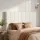 Artiss VELA Double Linen Bed Head 137cm Beige Upholstered Vertical Stripe Art Deco High Density Foam