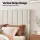 Artiss VELA Double Linen Bed Head 137cm Beige Upholstered Vertical Stripe Art Deco High Density Foam