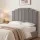 Artiss Velvet Bed Head Double Headboard 138cm W x 120cm H Grey Upholstered Vertical Stripe 8cm Foam Comfort