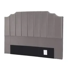 Artiss Vela Velvet Bed Headboard King 183cm Grey Velvet Upholstered 8cm Foam Solid Timber Frame Breathable Back