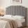 Artiss Vela Velvet Queen Bed Headboard 153cm Grey Channelled Art Deco Design Sturdy Solid Timber Frame