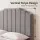 Artiss Vela Velvet Queen Bed Headboard 153cm Grey Channelled Art Deco Design Sturdy Solid Timber Frame