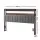 Artiss King Upholstered Headboard with Charging Station Two-Tier Storage Shelves and RGB LED Lighting Black and Dark Grey