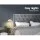 Artiss LUCA Queen Bed Head - Grey, Winged Design, Faux Linen, High-Density Foam, Art Deco Style, 1-Year Warranty