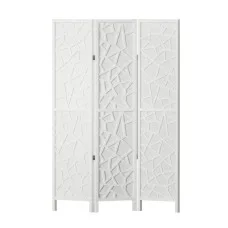 Artiss 3-Panel Room Divider Screen - 122x170cm Clover White | Eco-Friendly, Portable, Foldable & Durable Design