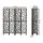 Artiss 4 Panel Room Divider Screen - 162x170cm Clover Black | Eco-Friendly, Portable, Pine Wood Design, Easy Assembly