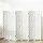 Artiss 6 Panel Room Divider Screen 244x170cm Clover White - Solid Pine Wood, Eco-Friendly, Foldable, Portable Design