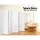 Artiss 8 Panel Room Divider - 348x179cm White, Solid Pine Wood, Eco-Friendly Fabric, Foldable & Space-Saving Design