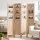 Artiss 4 Panel Folding Room Divider with 12 Rotatable Photo Frames Natural Solid Wood Privacy Screen Partition