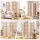 Artiss 4 Panel Room Divider 170cm Natural Wooden Folding Privacy Screen with Geometric Lattice