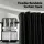 Artiss Black Ceiling Mounted Room Divider with Bendable Track and 99% Blackout Curtain 254cm x 213cm