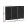 Artiss 3 Panel Room Divider Screen 260x180cm Black Fabric, Foldable, Lightweight, Metal Frame, Home Office Privacy