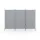 Artiss 3 Panel Room Divider, 260x180cm, Grey Fabric - Foldable, Lightweight, Adjustable with Metal Tube Frame
