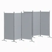 Artiss 3 Panel Room Divider Set of 2 Folding Fabric Privacy Screens Room Separator Grey 260cm x 180cm