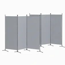 Artiss 3 Panel Room Divider Set of 2 Folding Fabric Privacy Screens Room Separator Grey 260cm x 180cm