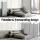 Artiss 3 Panel Room Divider Set of 2 Folding Fabric Privacy Screens Room Separator Grey 260cm x 180cm