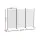 Artiss 3 Panel Room Divider 260x180cm - White Fabric, Foldable, Lightweight, Metal Frame, Home & Office Privacy Screen