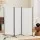 Artiss 3 Panel Room Divider 260x180cm - White Fabric, Foldable, Lightweight, Metal Frame, Home & Office Privacy Screen
