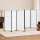 Artiss 3 Panel Room Divider Set of 2 Folding Fabric Privacy Screens with Washable Panels 260cm x 180cm White