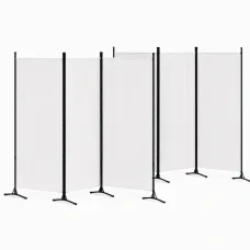 Artiss 3 Panel Room Divider Set of 2 Folding Fabric Privacy Screens with Washable Panels 260cm x 180cm White