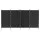 Artiss 4-Panel Room Divider Screen, 345x180cm, Black Velvet - Elegant, Foldable Privacy Solution with Metal Frame