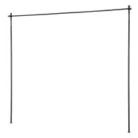 Artiss Adjustable Room Divider Curtain Rod Black – Extendable 82-314cm, Heavy-Duty Metal, Anti-Slip Base, Easy Install