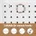 Artiss 4 Panel Room Divider Screen - 164x170cm, Pine Wood & MDF, White Pegboard Design, Foldable & Portable Divider