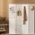 Artiss 4 Panel Room Divider Screen - 164x170cm, Pine Wood & MDF, White Pegboard Design, Foldable & Portable Divider