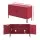 ArtissIn Buffet Sideboard, Cold Rolled Steel, Pink, 100x40x64cm - Modern Storage Cabinet with Adjustable Shelf