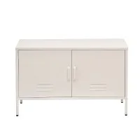 ArtissIn Artiss Buffet Sideboard Metal Cabinet, Cold Rolled Steel, White, 100x40x64cm, Modern Storage Solution Australia