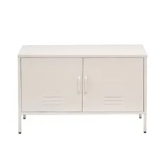 ArtissIn Artiss Buffet Sideboard Metal Cabinet, Cold Rolled Steel, White, 100x40x64cm, Modern Storage Solution Australia
